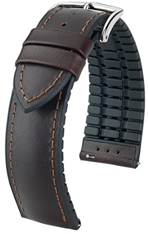 HIRSCH Unisex Performance Uhrenarmband Modell James 18 mm Braun