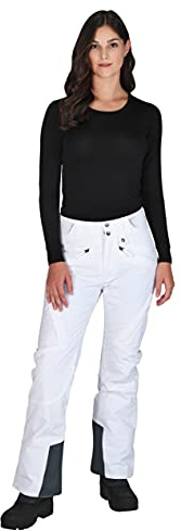 Arctix Women's Mountain Premium Mesh-Lined Snowboard Cargo Pants, White, Medium