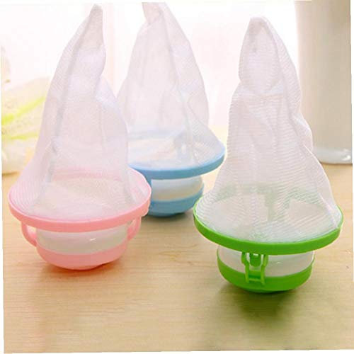 1pc Washing Machine Floating Lint Mesh Bag Hair Filter Net Pouch Anti-winding Laundry Ball Hair Catcher Washer Lint Random Color