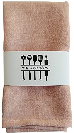SWECOMZE 6er Pack Leinenservietten, 100% Baumwolle und Leinen Servietten Stoff, 40 cm x 40 cm Stoffservietten für Feiern Home Küche Esstisch Tischdekoration Abendessen Cafe Restaurant (Hell-Pink)