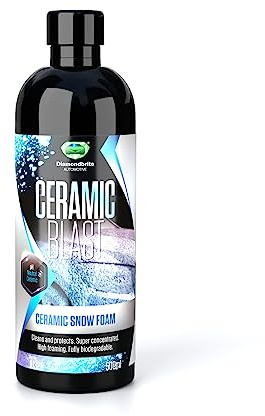 DiamondBrite Ceramic Blast Snow Foam - Cleans, Shines & Protects with Hybrid Ceramic Coating - Hydrophobic Water Beading - Brilliant Glossy Shine