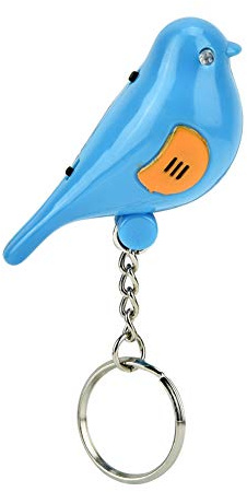 Schlüsselfinder, Verlorener Schlüssel, LED-Pfeife, Schlüsselfinder – Stilvolles Vogel-Design, Intelligenter Schlüsselanhänger Mit Sprachsteuerung Und Batterie(Blau)