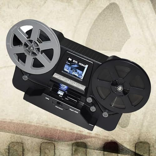 PixCy Convertisseur Numériseur Films 8mm Et Super8,Scanner Film Convertit Film Image par Image Fichiers Numériques Mp4,avec écran 2,4, Visualisation,Partage Sauvegar Carte SD