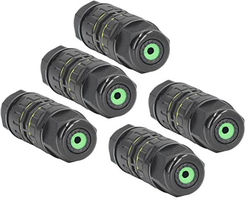 3 Pole Wire Connector 5PCS Garden Junction Box LED Light M25 3 Wire Connector Box IP68 Waterproof 9‑12mm Junction Box Electrical Boxes
