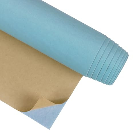 CRE8TIVE Baby Blau Filz Selbstklebend Tapete Beflockt Folie für Möbel Tapete Schlafzimmer Dick Samtstoff Klebefolie Möbel Schrankfolie Kinderzimmer Schubladen Schmuckkästchen 30cm x 200cm