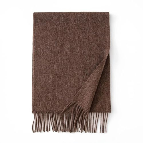 CMZYBBD Schal Unisex Wollschal Für Herbst & Winter - Dicke, Warme Nackenwickel Und Schal, Einfache Eleganz Für Männer Und Frauen-braun-180 * 30 cm