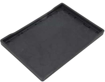 Stylish Serving Tablett, Spill Proof Quadratische Acryl -Tablett Fruchtplatte Plastikschale für Couchtisch Ottomane Badezimmer (Black)