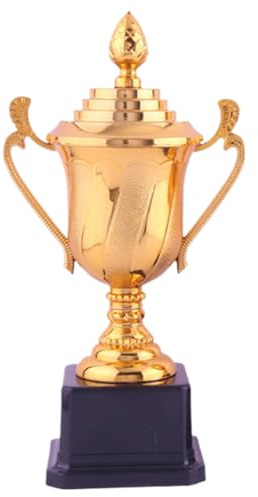 Fiorky Trofeo Coppa d'oro Premio Primo Classificato Coppa Trofeo d'oro Altezza 17,5/22cm Basket Calcio con Manico e Base Competizione Sportiva for Divertimento Feste Bambini, Sport