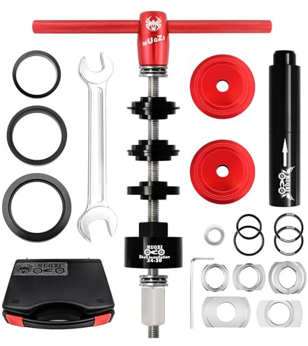 Kit Inferiore Bicicletta,Estrattore Movimento Centrale Bici,Kit Per La Stampa Del Cuscinetto Della Bicicletta,Per Rimuovere Strumento Professionale Per Cuscinetto Interno BB86/30/91/92 PF30(Rosso)