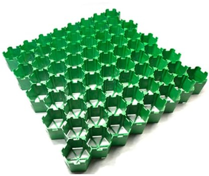 Tapis de Gazon en Gravier combiné, Tapis en Plastique for allée, stabilisateur d'allée, for aménagement paysager en Pente des allées et parkings(7cm-8 Pieces)