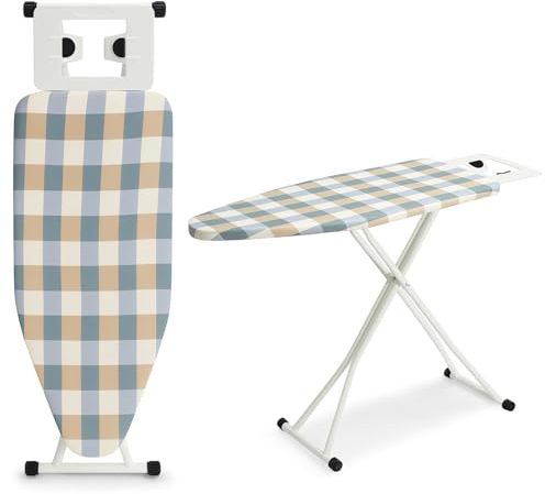 GREENSAPPIRE Bügelbrett Höhenverstellbar 7-Fach Klappbares Dampfbügelbrett | ironing board mit Metallgitter mit Antirutschfüßen Bügelbrett für Dampfbügelstation (Gelbgrün)