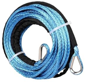 para Coche, camión, Remolque, SUV Cuerda Sintética For Cabrestante De 15MX6 Mm/30MX6 Mm, Ligera, Multiusos, De Repuesto(Blue6mm*15m)