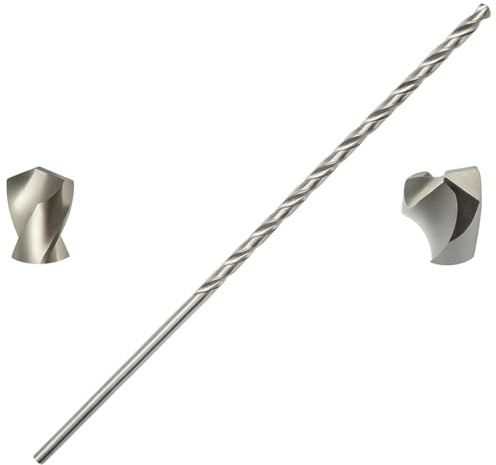 HSS-G Foret hélicoïdal extra long Ø 2 à 13 mm DIN 1869 – Foret à métal affûté pour perçage profond – Foret universel pour métal, cuivre, laiton, aluminium, bois et plastiques (Ø 12,5 x 375 mm)