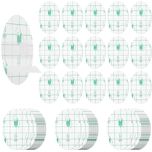 50 Unidades Pegatinas Orejas Adultos para Natación y Ducha, Protector Oídos Agua Impermeable con Algodón, Parches Desechables Transparentes para Piscina y Baño, 5.3 x 8.1 cm