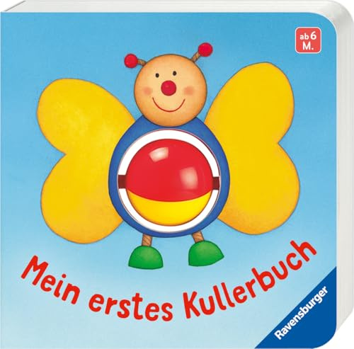 Mein erstes Kullerbuch - Baby-Buch für Kinder ab 6 Monaten, Spielbuch mit Rasselkugel