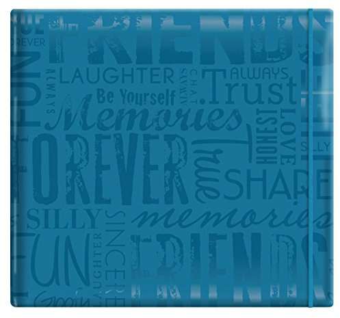 MCS Expressions Collection Friends Expandable 10-Page Scrapbook Album with 12 x 12 Inch Pages, 13.5 x 12.5 Inch, Teal 'Friends'