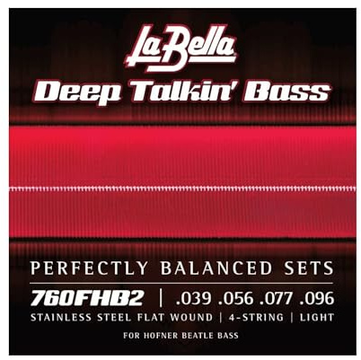 La Bella 760FHB2 Beatle Bass Flatwound Bass Strings - Light