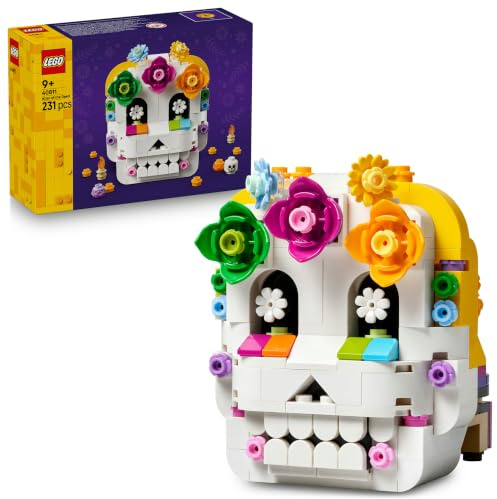 LEGO Altar de Muertos – Kit de Manualidades con Calavera Mexicana, Flores Artificiales y Comida – Decoración del Día de Muertos – Regalo para Niños y Niñas de 9+ Años – 40811