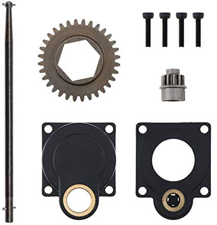 Micro Traders Electric Roto Starter Back Cover Backplate 11011 12mm Start Rod with Screws Compatible with HSP 1/10 16/18/21 Nitro Engine RC Model Car Part