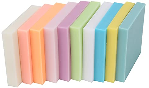 10Pcs Gravur Dedizierter Weicher Stempelblock, Gehobene Carving Rubber Brick Square Stempelmaterial Lino Block Stempelherstellung Kit für DIY Geschnitztes Handwerk