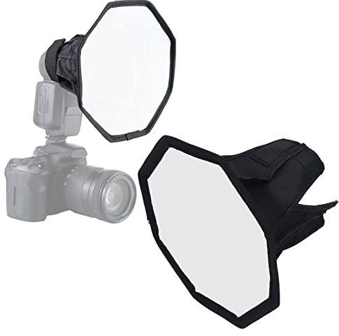 Kit de Iluminación de Fotografía Con Softbox Octogonal Plegable de Nylon de 20 Cm, Difusor de Luz de Flash Para Cámara Profesional, Equipo Para Grabación de Video de Estudio