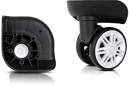 GEBONE YF-W012# Roues de rechange universelles en PVC pour valise à roulettes, Noir , Wheel Diameter is about 60 mm, Bricolage