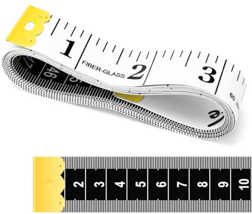 Bedzzatore Black 150cm Dual Scale Body Ruler - Tailoring Tape with Inches & Centimeters, All-Purpose