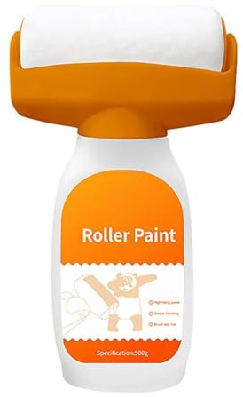 Wandreparaturwalze Farbe, Spackle Roller Wall Fix All in One, Wandroller Farbpinsel, Wandflickpinsel Graffiti Entferner, Spackle Wall Repair Kit (Weiß)