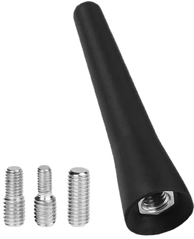 1Pcs Automobile Mast + 3Pcs Screws Car Aerial, Car Antenna, Car Radio Aerial, Car Radio Antenna Mini Car Radio Antenna Small Antenna Car DAB FM Reception Car Aerial Antenna