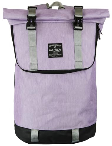 BAG STREET – Grande zaino da donna roll-top con scomparto imbottito per tablet, ca. 18 litri, lilla