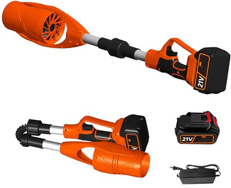 Souffleurs de Feuilles sans Fil Pliable et Portable Souffleur 21V Batterie Compact, pour l'entretien de la Pelouse, Le Soufflage de la Neige, et Le Dépoussiérage, Souffleur de Jardin/L'entrée