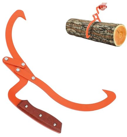 Kuuleyn Pinzas para Troncos de 13,8 Pulgadas, Pinzas para Levantar Troncos de 2 Garras con Mango, Pinzas para Patinar para Troncos, Agarre Antideslizante, manipulación de