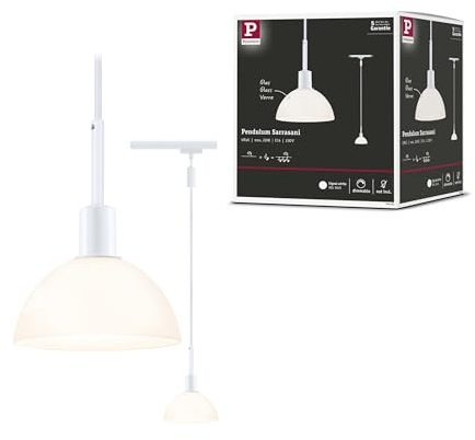 Paulmann 94885 URail Pendel Sarrasani E14 max. 20W dimmbar 230V Signalweiß Schienensystem - Leuchtmittel frei wählbar