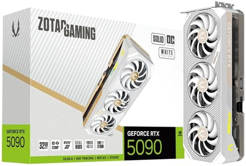 ZOTAC Gaming GeForce RTX 5090 Solid OC White Edition 32GB GDDR7 Reflex 2 RTX AI DLSS4