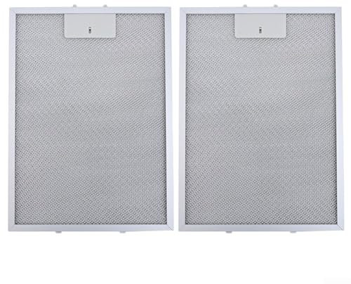 ZAMETTER Fettfilter aus Aluminiumgeflecht, 5-lagig, 37 cm x 27 cm, wiederverwendbar, mit den meisten Küchenhauben (2 Stück)