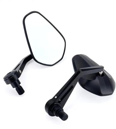 MASHRGX Motorrad-Lenkerspiegel Lenkerendenspiegel Für Y&amaha MT-07 MT-09 MT10 FZ1/FZS1000 FZ6 FZ6R XJ6 Für TMAX530 Für TMAX500 Rückspiegel Motorrad-Seitenspiegel