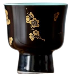 ksjdieunf Tea Set Mug Ceramic High-foot Teacup Household Kung Fu Teacup Chinese Retro Teacup Office Coffee Cup Tea Party Tea Mug