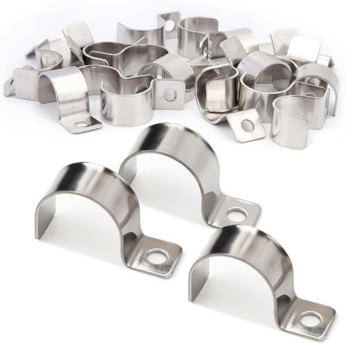 20 pezzi di fissaggio a rete rigida a parete ponticello cavo elettrico fissaggio spesso a U tubo morsetto morsetti morsetti morsetti Morsetto Morsetto in acciaio inox clip cavo monoforo morsetto di