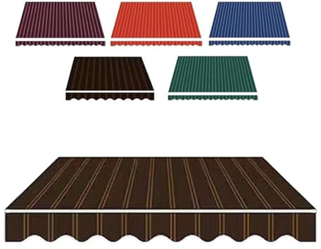 Toile de rechange rétractable pour auvent de terrasse - 3 x 3,5 m - Imperméable et durable - Pour extérieur, cour - Couleur groseille