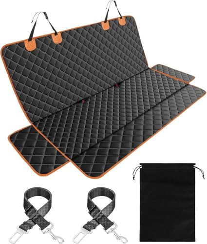Dog Car Seat Cover for Cars Back Seats, 600D/190T Car Seat Cover Travel, Nonslip & Scratch Proof, Machine Washable Fits Cars, Trucks, SUV