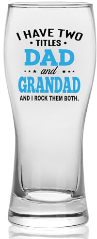 Joymaking Beer Glass Father Gifts from Daughter, Grandad Gifts, Dad Birthday Gifts Glass 460ml