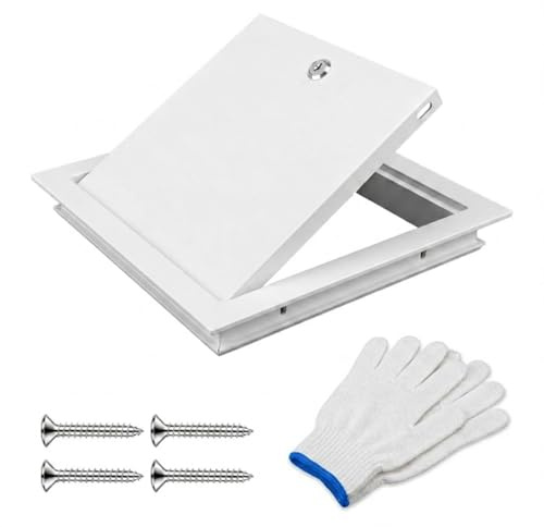 Cache Compteur Electrique Linky Trappe de Visite Mural 200x200 300x300 400x400 600x600 mm, Panneau d'Accès Plafond Métal Fermeture Sans Clé Blanc Gris Noir Porte d'Inspection(White,300x400mm)