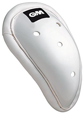 Gunn & Moore GM Cricket | Anatomically Shaped Padded Box Abdo Guard | Strong Plastic Slip In Traditional Guard | Soft Padding For Secure Comfort and Fit | White | Junior