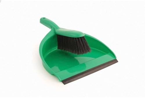 Nextday Catering CC933 Soft Dustpan and Brush Set, 220 mm Wide, Green