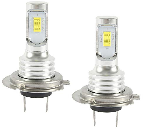 Ampoules H7 LED 4000 lm, 35 W, de remplacement pour lampes halogène et xénon, lumières super lumineuses, ampoules pour voiture (6000 K)