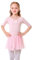 Bezioner Ballettkleidung Mädchen Tanzkleid Kinder Baumwolle Balletttrikot Ballettkleid mit Rock Tütü Rosa 100
