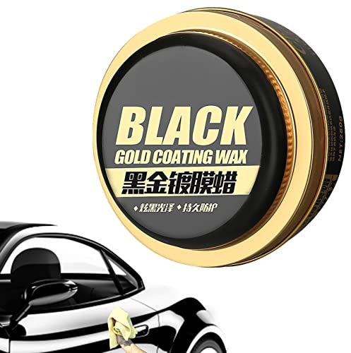 Veeteah Black Carnauba Car Wax Gold Coating with Sponge, 9 oz Ceramic Anti-Graffiti Paint Care Coat