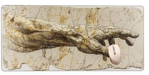 Tapis de Souris beige Tapis de Souris XXL 1500x800x3mm Tapis de Souris Gamer main, Grand Tapis Bureau Gaming Bords Cousus, ImperméAble Tapis Clavier Souris, Durable Et AntidéRapante pour Bureau LX-391