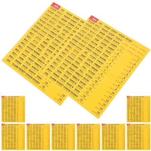 LALAFINA 10fogli Etichette Per Elettrici Adesivi Per Catalogo Interruttori Automatici Facile Dei Etichette Autoadesive Per Elettrica e Ordinamento Della Elettrica