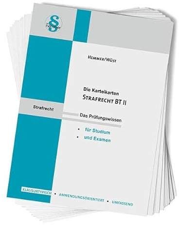 Karteikarten Strafrecht BT II: Das Prüfungswissen für Studium und Examen